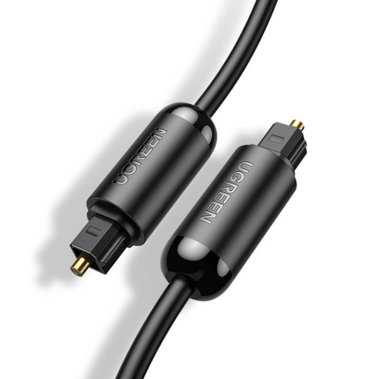 UGREEN AV122 Optikai Toslink audiokábel, fonott alumínium, 2 m (fekete) UGREEN AV122 Optikai Toslink audiokábel, fonott alumínium, 2 m (fekete)