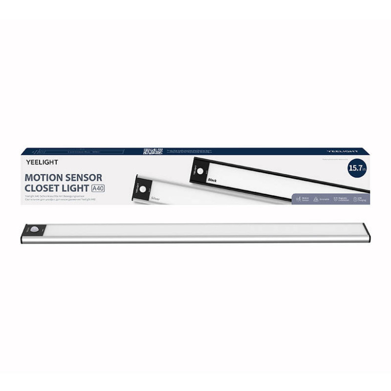 Yeelight A40 mozgásérzékelő szekrényvilágítás 40cm, 2700K (ezüst) Yeelight A40 mozgásérzékelő szekrényvilágítás 40cm, 2700K (ezüst)