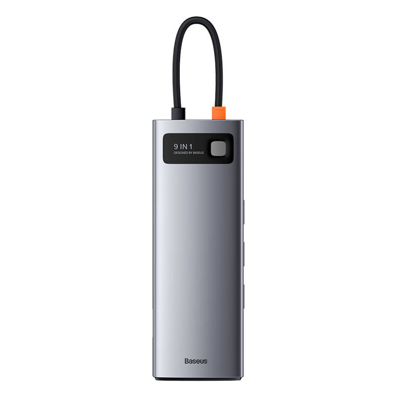 Baseus Metal Gleam Series 9 az 1-ben hub, USB-C - 3x USB 3.0 + HDMI + USB-C PD + Ethernet RJ45 + microSD / SD + VGA Baseus Metal Gleam Series 9 az 1-ben hub, USB-C - 3x USB 3.0 + HDMI + USB-C PD + Ethernet RJ45 + microSD / SD + VGA