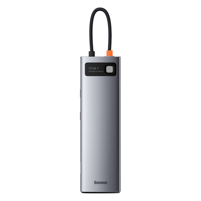 Baseus Metal Gleam Series 11 az 1-ben hub, USB-C - 3x USB 3.0 + 2x HDMI + USB-C PD + Ethernet RJ45 + microSD / SD + VGA + AUX Baseus Metal Gleam Series 11 az 1-ben hub, USB-C - 3x USB 3.0 + 2x HDMI + USB-C PD + Ethernet RJ45 + microSD / SD + VGA + AUX