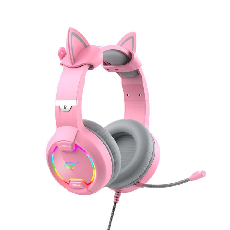 Havit GAMENOTE H2233d RGB gaming fejhallgató (rózsaszín) Havit GAMENOTE H2233d RGB gaming fejhallgató (rózsaszín)