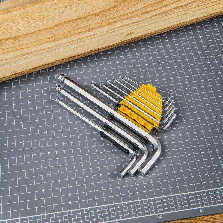 Deli Tools hosszú imbuszkulcs készlet EDL3088, 1.5-10mm (ezüst)