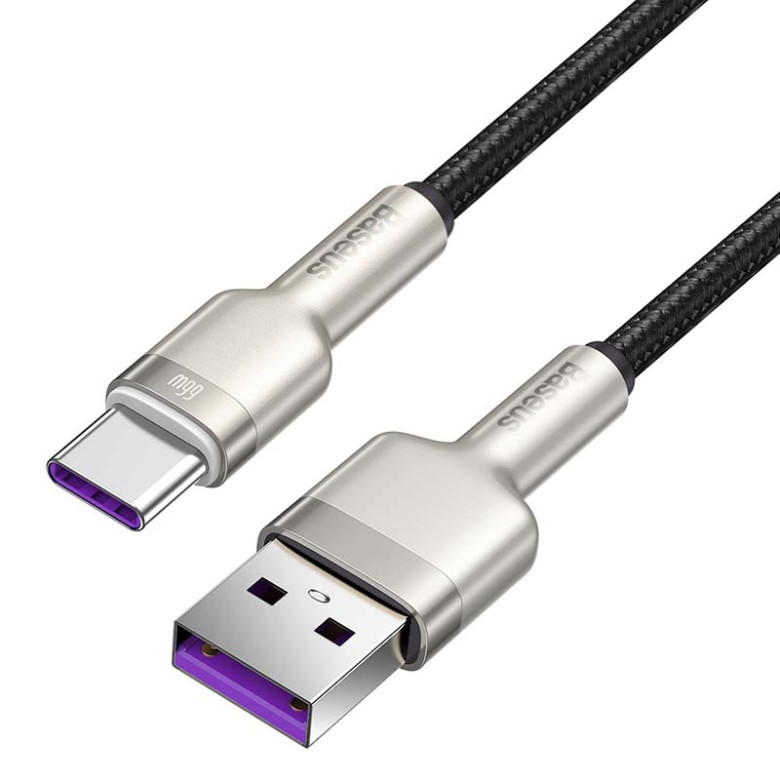 Baseus Cafule USB-USB-C kábel, 66 W, 2 m (fekete) Baseus Cafule USB-USB-C kábel, 66 W, 2 m (fekete)