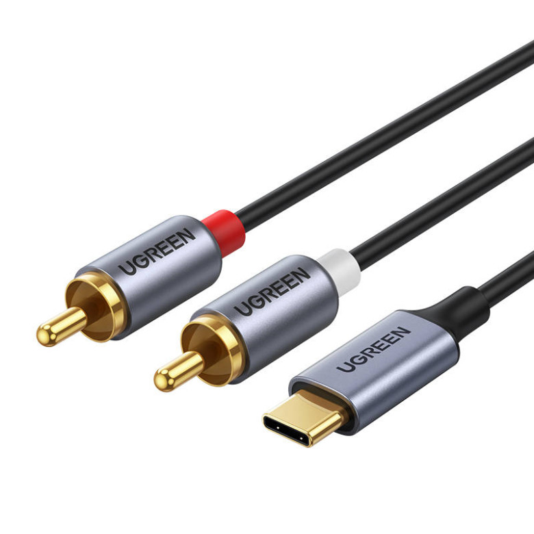 UGREEN CM451 USB-C és 2x RCA (Cinch) kábel, 1,5m (fekete) UGREEN CM451 USB-C és 2x RCA (Cinch) kábel, 1,5m (fekete)