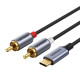 UGREEN CM451 USB-C és 2x RCA (Cinch) kábel, 1,5m (fekete) UGREEN CM451 USB-C és 2x RCA (Cinch) kábel, 1,5m (fekete)