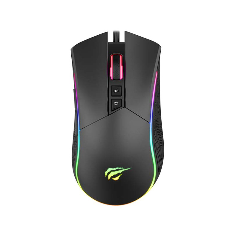 Havit GAMENOTE MS1001S gamer egér RGB 800-4800 DPI