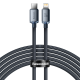 Baseus Crystal Shine USB-C kábel a Lightninghez, 20W, PD, 2m (fekete)