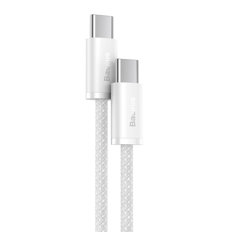 Baseus USB-C-USB-C kábel, 100 W, 1 m (fehér) Baseus USB-C-USB-C kábel, 100 W, 1 m (fehér)