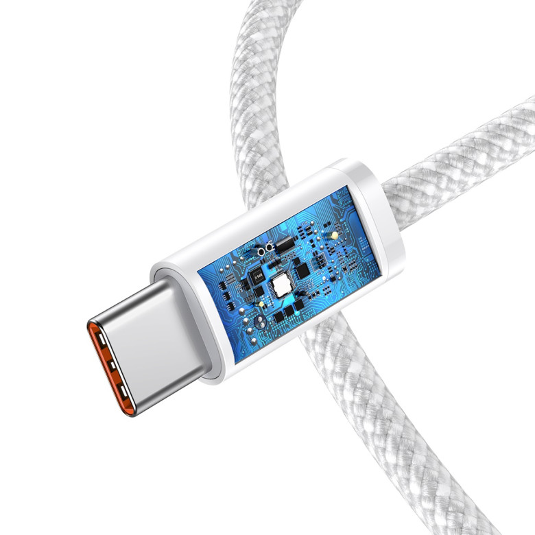 Baseus USB-C-USB-C kábel, 100 W, 1 m (fehér) Baseus USB-C-USB-C kábel, 100 W, 1 m (fehér)