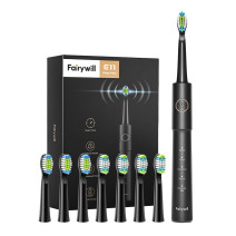 Szonikus fogkefe fejkészlettel FairyWill FW-E11 (Fekete)