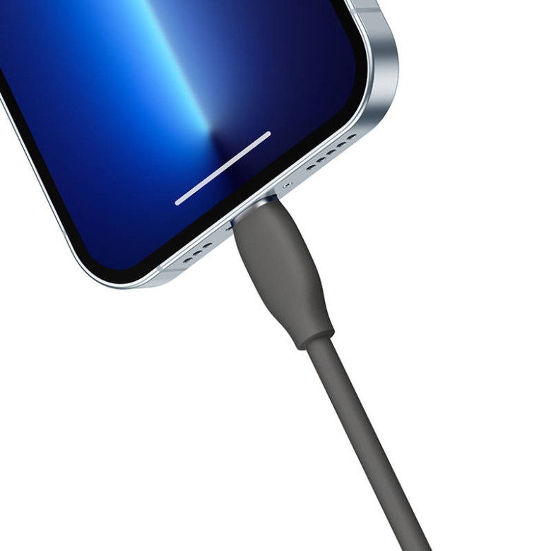 Baseus Jelly USB-C-Lightning kábel, 20W, 1,2m (fekete) Baseus Jelly USB-C-Lightning kábel, 20W, 1,2m (fekete)