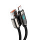 Baseus kijelzőkábel USB Type-C-hez, 66W, 2m (fekete) Baseus kijelzőkábel USB Type-C-hez, 66W, 2m (fekete)