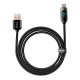 Baseus kijelzőkábel USB Type-C-hez, 66W, 2m (fekete) Baseus kijelzőkábel USB Type-C-hez, 66W, 2m (fekete)