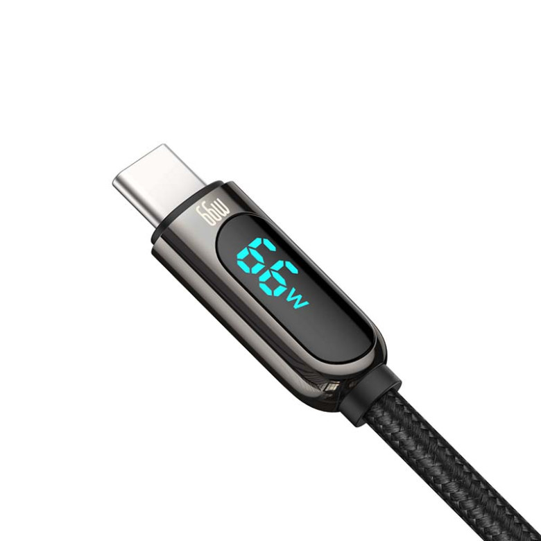 Baseus kijelzőkábel USB Type-C-hez, 66W, 2m (fekete) Baseus kijelzőkábel USB Type-C-hez, 66W, 2m (fekete)