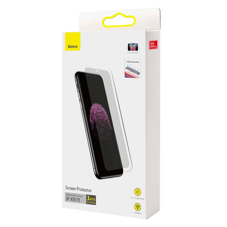 Baseus edzett üvegfólia 0,3mm iPhone XR/11 készülékhez (1 db) Baseus edzett üvegfólia 0,3mm iPhone XR/11 készülékhez (1 db)
