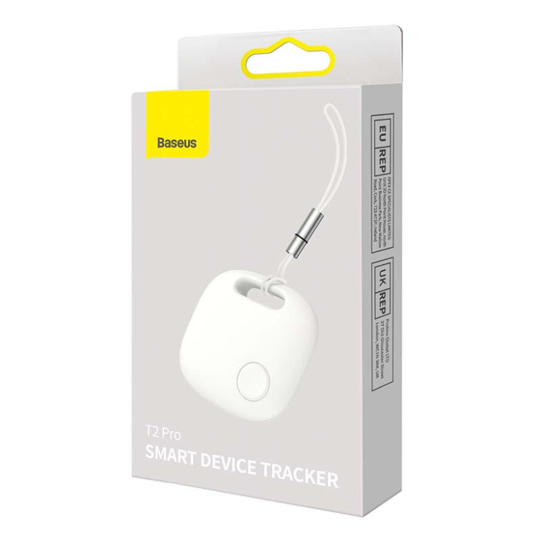 Baseus T2Pro Bluetooth nyomkövető zsinórral (fehér) Baseus T2Pro Bluetooth nyomkövető zsinórral (fehér)