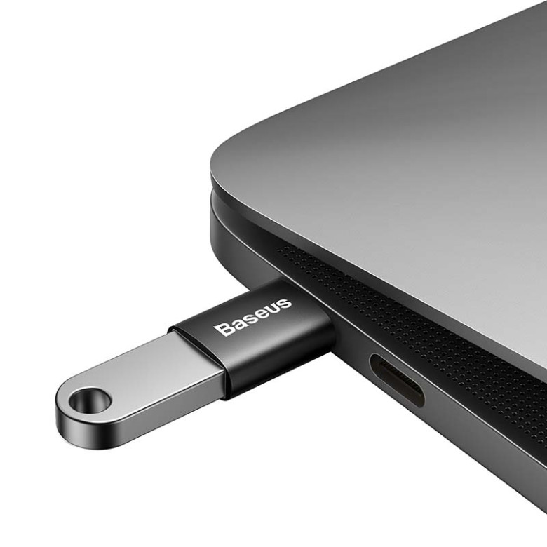 Baseus Ingenuity USB-C – USB-A OTG adapter (fekete) Baseus Ingenuity USB-C – USB-A OTG adapter (fekete)