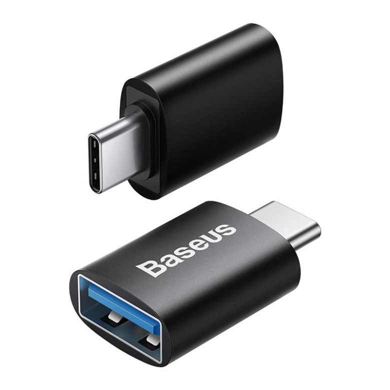 Baseus Ingenuity USB-C – USB-A OTG adapter (fekete) Baseus Ingenuity USB-C – USB-A OTG adapter (fekete)
