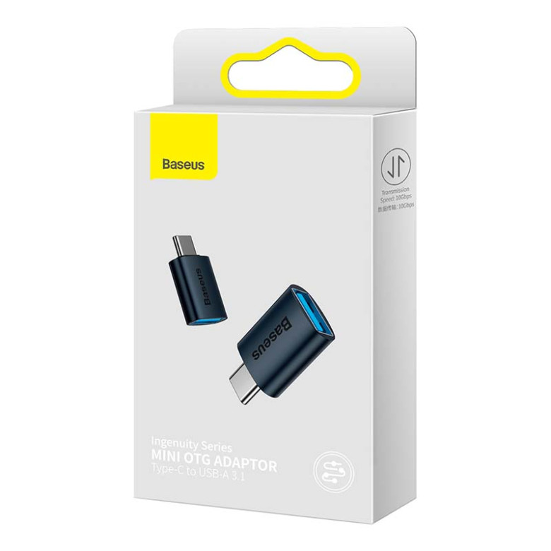 Baseus Ingenuity USB-C – USB-A OTG adapter (kék) Baseus Ingenuity USB-C – USB-A OTG adapter (kék)