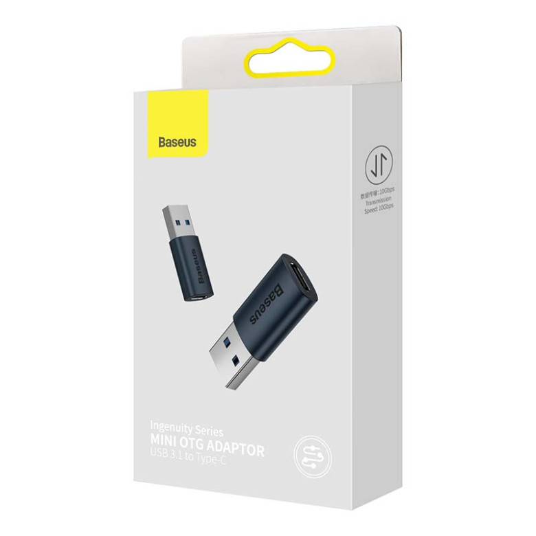 Baseus Ingenuity USB-A – USB-C OTG adapter (kék) Baseus Ingenuity USB-A – USB-C OTG adapter (kék)