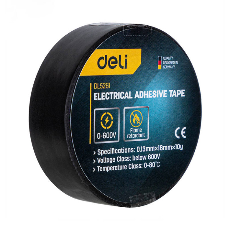 Elektromos szigetelőszalag Deli Tools EDL5261, 10m Elektromos szigetelőszalag Deli Tools EDL5261, 10m