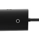 Baseus Lite sorozat Hub 4 az 1-ben USB-C 4x USB 3.0 + USB-C, 25cm (fekete)
