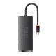 Baseus Lite sorozat Hub 4 az 1-ben USB-C 4x USB 3.0 + USB-C, 25cm (fekete)