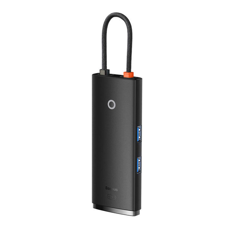 Baseus Lite Sorozat Hub 6 az 1-ben USB-C - 2x USB 3.0 + USB-C PD + HDMI + SD/TF (fekete) Baseus Lite Sorozat Hub 6 az 1-ben USB-C - 2x USB 3.0 + USB-C PD + HDMI + SD/TF (fekete)