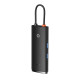 Baseus Lite Sorozat Hub 6 az 1-ben USB-C - 2x USB 3.0 + USB-C PD + HDMI + SD/TF (fekete)