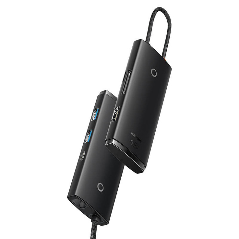Baseus Lite Sorozat Hub 6 az 1-ben USB-C - 2x USB 3.0 + USB-C PD + HDMI + SD/TF (fekete) Baseus Lite Sorozat Hub 6 az 1-ben USB-C - 2x USB 3.0 + USB-C PD + HDMI + SD/TF (fekete)