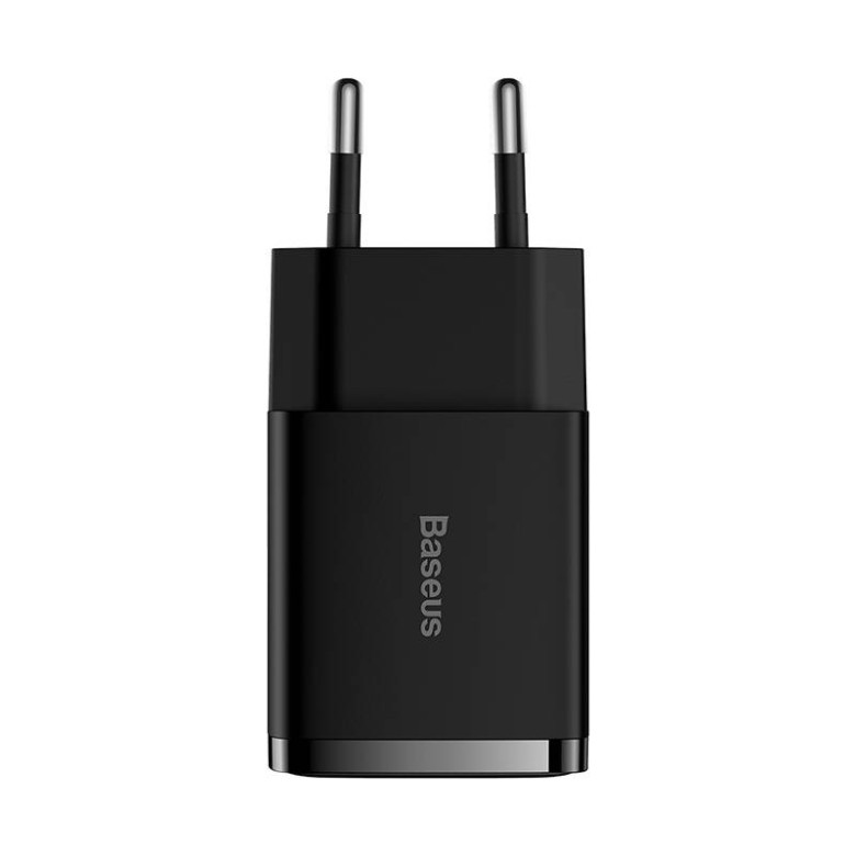 Baseus kompakt gyorstöltő, 2x USB, 10.5W (fekete) Baseus kompakt gyorstöltő, 2x USB, 10.5W (fekete)