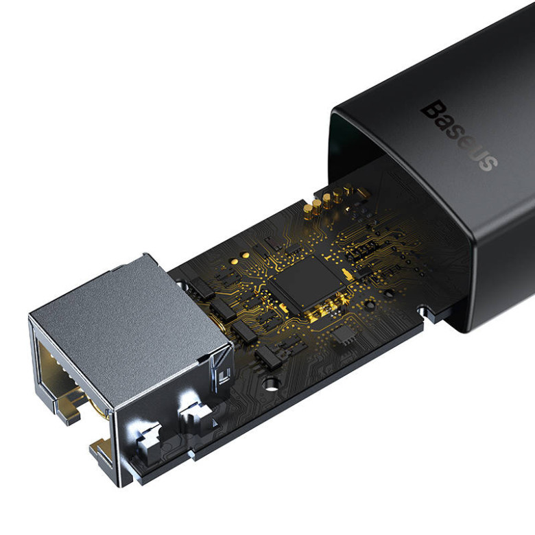 Baseus Lite Series USB – RJ45 hálózati adapter (fekete) Baseus Lite Series USB – RJ45 hálózati adapter (fekete)