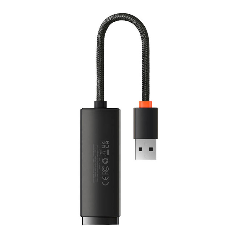 Baseus Lite Series USB – RJ45 hálózati adapter, 100Mbps (fekete) Baseus Lite Series USB – RJ45 hálózati adapter, 100Mbps (fekete)