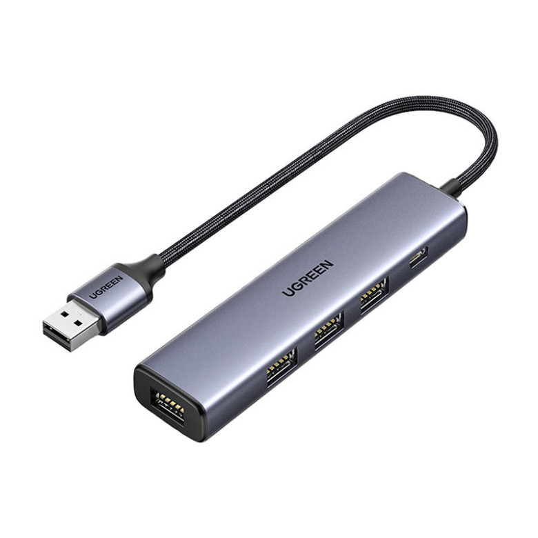 UGREEN 5 az 1-ben adapter, USB 4x USB 3.0 (szürke) UGREEN 5 az 1-ben adapter, USB 4x USB 3.0 (szürke)