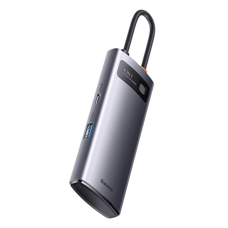 Baseus Metal Gleam Series 4 az 1-ben hub elosztó, USB-C - 4x USB 3.0 Baseus Metal Gleam Series 4 az 1-ben hub elosztó, USB-C - 4x USB 3.0
