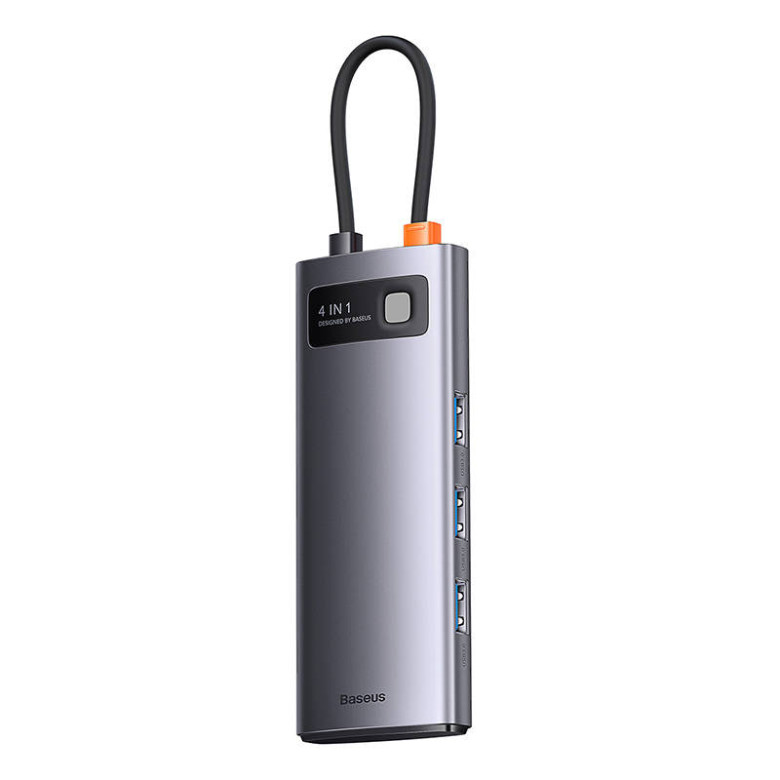 Baseus Metal Gleam Series 4 az 1-ben hub elosztó, USB-C - 4x USB 3.0 Baseus Metal Gleam Series 4 az 1-ben hub elosztó, USB-C - 4x USB 3.0