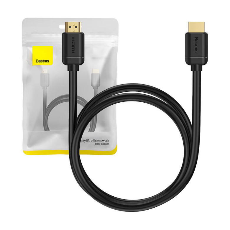 Baseus High Definition Series HDMI 2.0 kábel, 4K 60Hz, 0.75m (fekete) Baseus High Definition Series HDMI 2.0 kábel, 4K 60Hz, 0.75m (fekete)