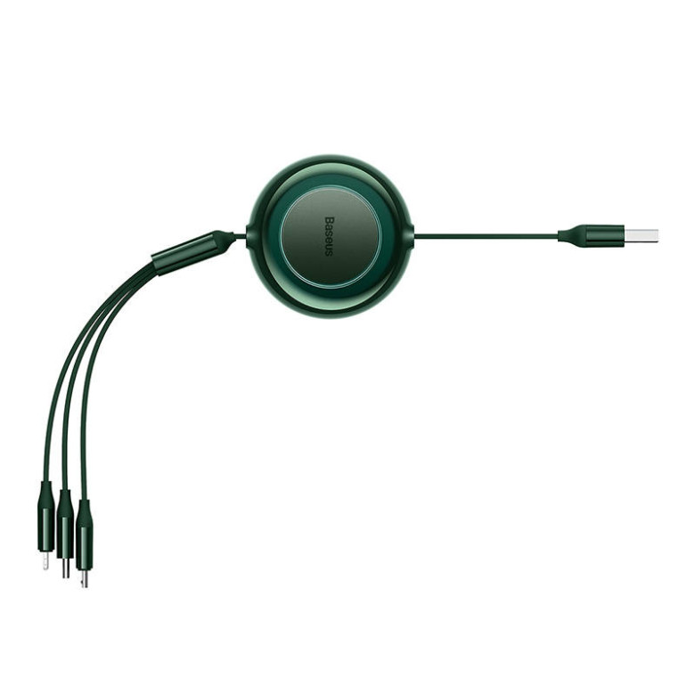 Baseus Bright Mirror 2, 3 az 1-ben Mikro USB / Lightning / USB-C kábel, 3.5 A, 1.1 m (zöld) Baseus Bright Mirror 2, 3 az 1-ben Mikro USB / Lightning / USB-C kábel, 3.5 A, 1.1 m (zöld)
