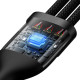Baseus Flash Series 2, 3 az 1-ben USB kábel, USB-C / micro USB / Lightning, 100W, 1.5m (fekete) Baseus Flash Series 2, 3 az 1-ben USB kábel, USB-C / micro USB / Lightning, 100W, 1.5m (fekete)