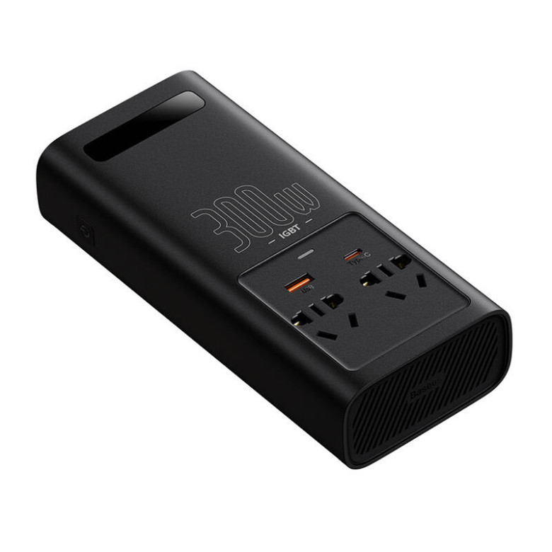 Baseus 300W, 220V, CN / EU autós inverter (fekete) Baseus 300W, 220V, CN / EU autós inverter (fekete)