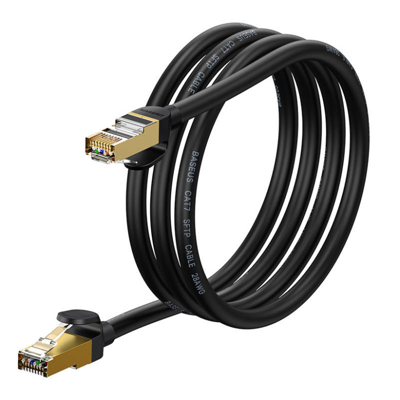 Baseus Ethernet RJ45 hálózati kábel, 10Gbps, 1.5m (fekete) Baseus Ethernet RJ45 hálózati kábel, 10Gbps, 1.5m (fekete)