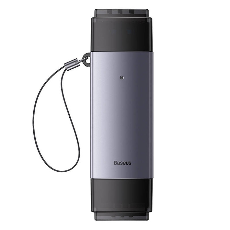 Baseus Lite Series SD/TF memóriakártya olvasó, USB + USB-C (szürke) Baseus Lite Series SD/TF memóriakártya olvasó, USB + USB-C (szürke)