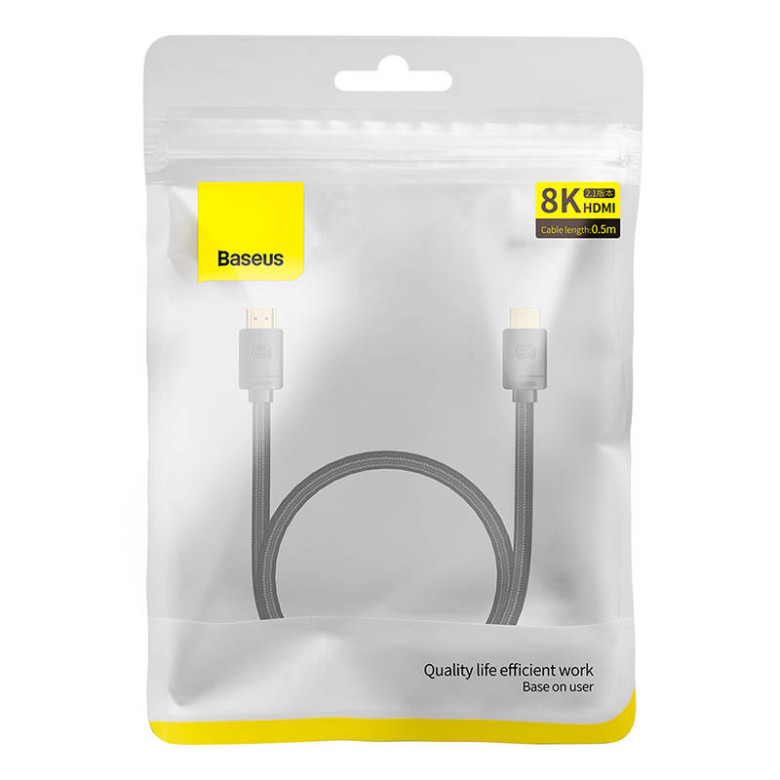 Baseus High Definition HDMI kábel 0,5m, 8K (fekete) Baseus High Definition HDMI kábel 0,5m, 8K (fekete)