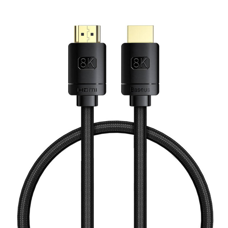 Baseus High Definition HDMI kábel 0,5m, 8K (fekete) Baseus High Definition HDMI kábel 0,5m, 8K (fekete)