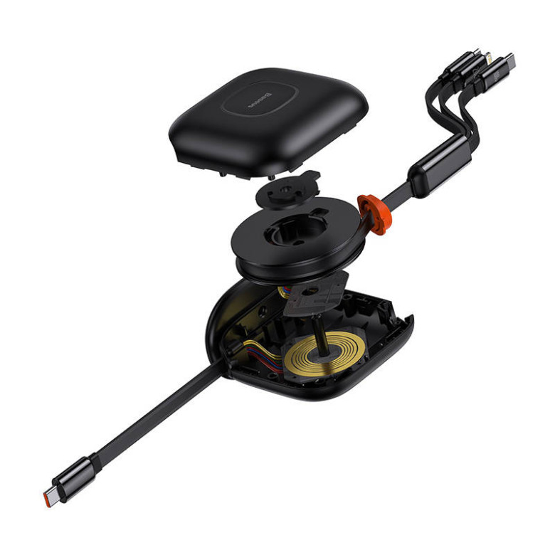 Baseus Traction 3in1 USB-C / Lightning / Micro 100W 1.7m kábel (fekete) Baseus Traction 3in1 USB-C / Lightning / Micro 100W 1.7m kábel (fekete)