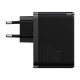 Baseus GaN USB-C + USB fali töltő, 100W + 1m kábel (fekete) Baseus GaN USB-C + USB fali töltő, 100W + 1m kábel (fekete)