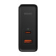 Baseus GaN USB-C + USB fali töltő, 100W + 1m kábel (fekete) Baseus GaN USB-C + USB fali töltő, 100W + 1m kábel (fekete)