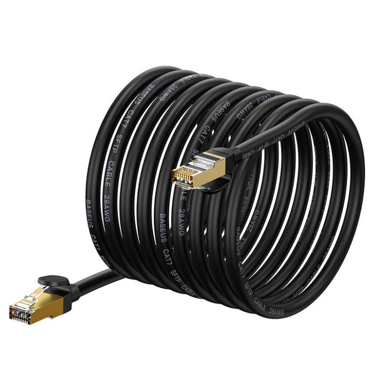 Baseus Ethernet RJ45 hálózati kábel, 10Gbps, 15m (fekete) Baseus Ethernet RJ45 hálózati kábel, 10Gbps, 15m (fekete)