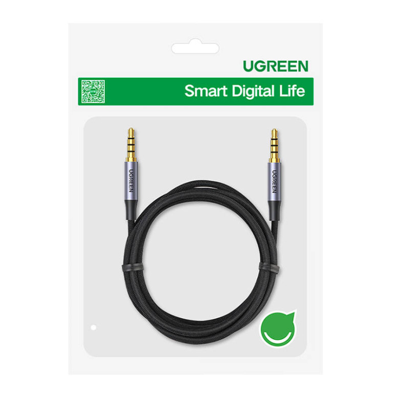 UGREEN 3,5 mm-es AUX jack kábel, 1,5 m (fekete) UGREEN 3,5 mm-es AUX jack kábel, 1,5 m (fekete)