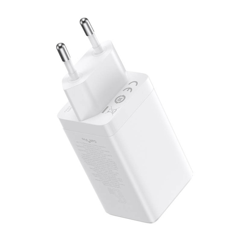 Baseus GaN5 Pro Töltő, 2xUSB-C + USB, 65W (fehér) Baseus GaN5 Pro Töltő, 2xUSB-C + USB, 65W (fehér)